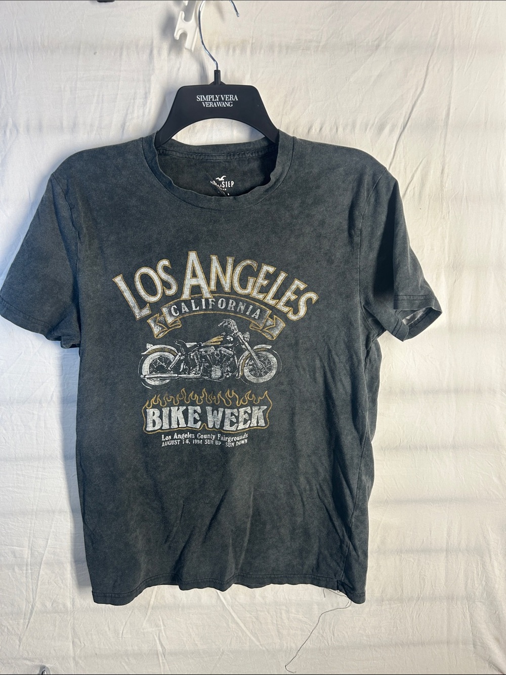 Hollister Black Los Angeles Bike Week Graphic Tee